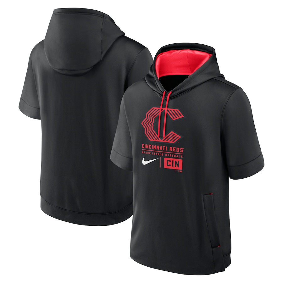 Men MLB Cincinnati Reds black 2024 Nike hoodie